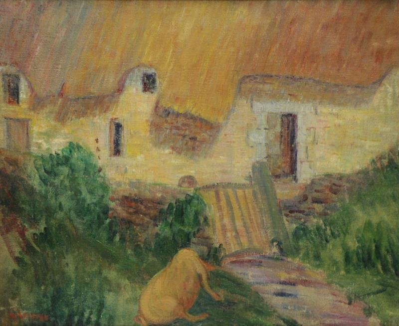 Attributed to Gustave Loiseau. "Chaumiere en (1 of 8)