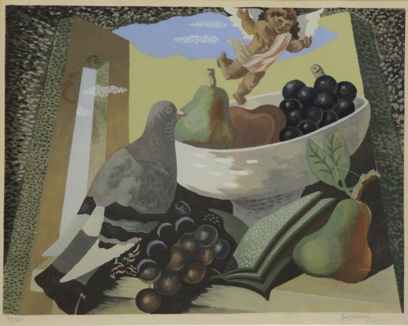 SEVERINI, Gino. Pochoir. Still Life with Bowl of (1 of 7)