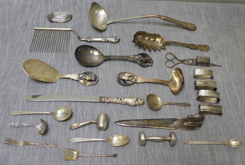 STERLING. Miscellaneous Silver Flatware. (1 of 10)