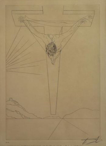 DALI, Salvador. Etching "Christ of St John of the (1 of 5)