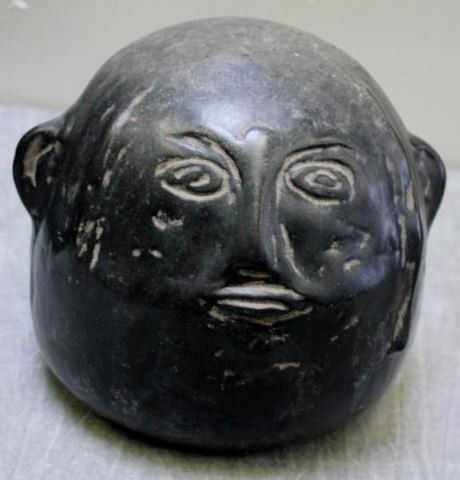 Unusual Glazed Ceramic Head. (1 of 5)