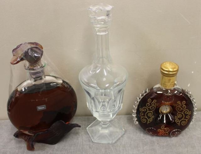 Lot Of 3 Vintage Decanters To Inc Baccarat , (1 of 9)