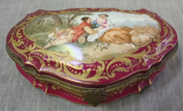 SEVRES, Paint Decorated Porcelain Vanity Box (1 of 7)