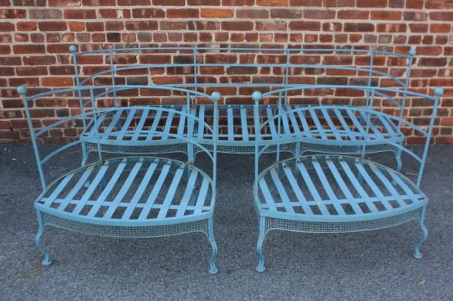 Midcentury Enamelled Decorative Iron Sofa Set To (1 of 4)