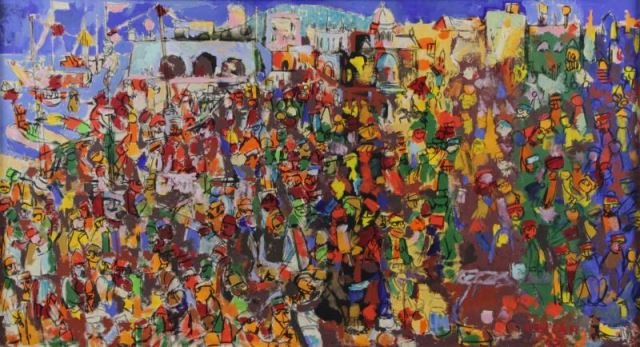 OBICAN, Jovan. Oil on Canvas. Dubrovnik Harbor, (1 of 6)