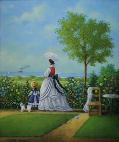 VAN SWERINGEN, Ron Lee. Oil on Board. Woman and (1 of 6)