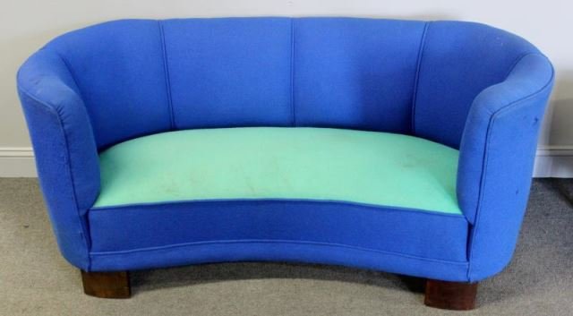 Midcentury Danish Slagelse Mobelvaerk Banana Sofa. (1 of 6)