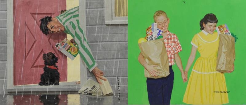 SARGENT, Richard. Two Post Cereal Advertisements. (1 of 8)