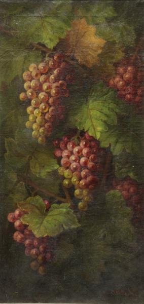 SEAVEY, George. Oil on Canvas. Grapes on a Vine. (1 of 7)