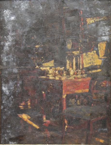 German School. 19th C. Oil on Canvas. Interior (1 of 7)