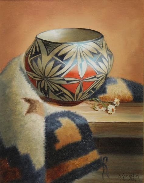 KRZSTON, Sue. Oil on Canvas. "Petals and Clay" (1 of 6)