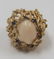 JEWELRY. Modernist 14kt Gold, Coral and Sapphire