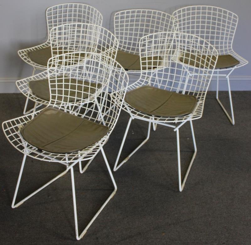 Midcentury Set of 6 Harry Bertoia Wire Chairs. (1 of 5)