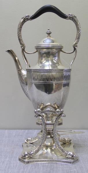 SILVER. German .800 Silver Teapot on Stand. (1 of 9)