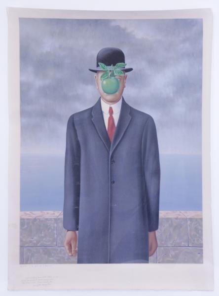 MAGRITTE, Rene (After). Lithograph "Le Fils De (1 of 7)