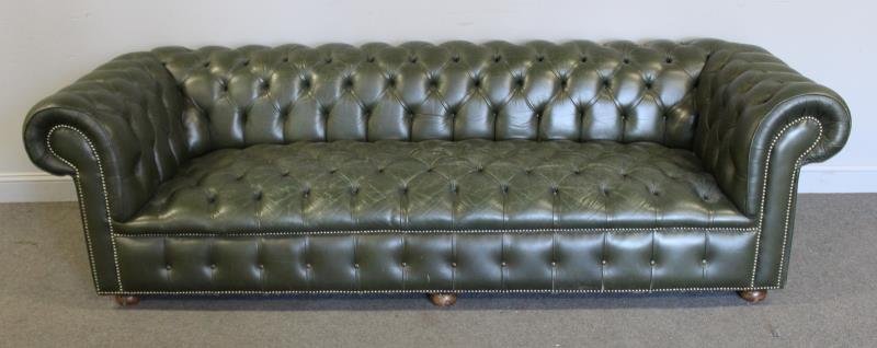 Leather Upholstered Chesterfield Sofa. (1 of 4)