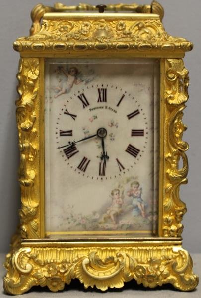 Dore Bronze Repeater French Carriage Clock with (1 of 10)
