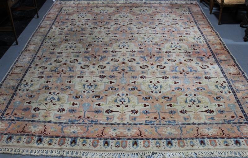 Vintage Handmade Openfield Roomsize Carpet. (1 of 4)