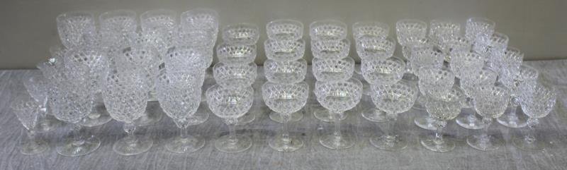Large Lot of Antique Fine Cut Crystal Stemware. (1 of 3)