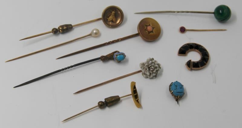 JEWELRY. Collection of Antique Stick Pins. (1 of 6)