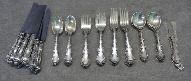 STERLING. Gorham Strasbourg Flatware Service. (1 of 6)