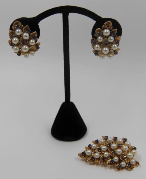 JEWELRY. 14kt Gold, Sapphire and Pearl Jewelry (1 of 8)