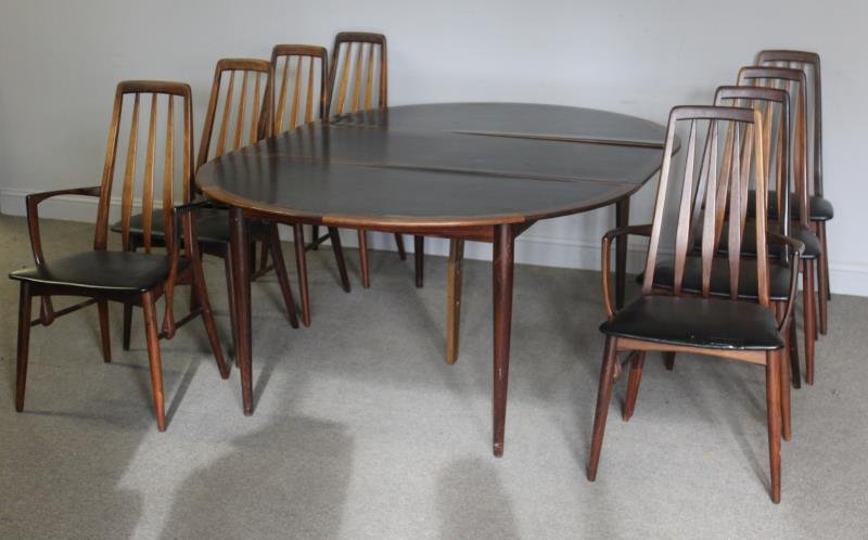 Niels Moller Rosewood Dining Table and 8 Chairs. (1 of 10)