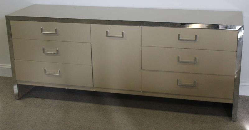 Midcentury John Stuart Gray and Chrome Cabinet. (1 of 5)