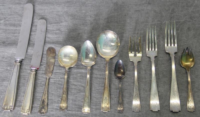 STERLING. Gorham Etruscan Pattern Flatware. (1 of 5)