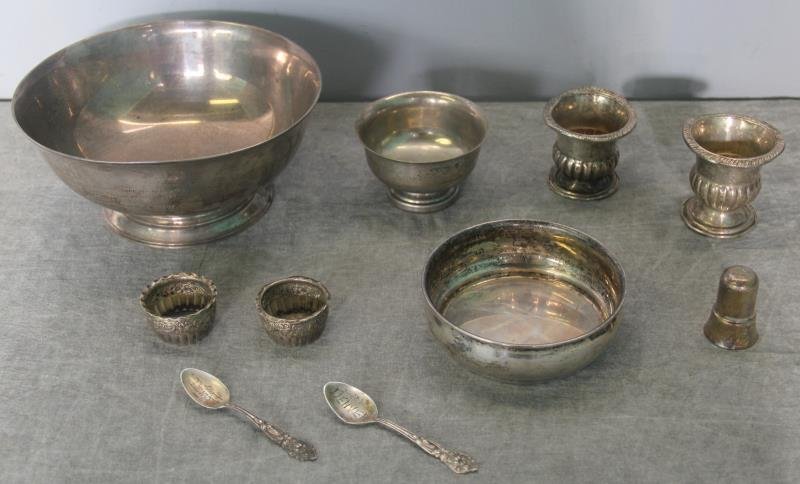 STERLING. Miscellaneous Silver Grouping. (1 of 8)