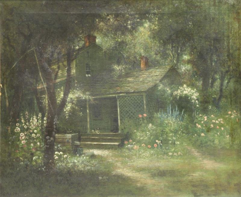 KING, George W. Oil on Canvas. Garden Landscape (1 of 6)