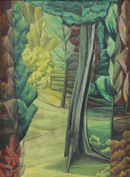 Indistinctly Signed Early 20th C. American Cubist (1 of 7)