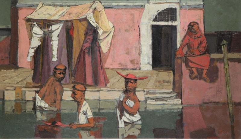 BOSA, Louis. Oil on Board. "Island of the Monks". (1 of 7)