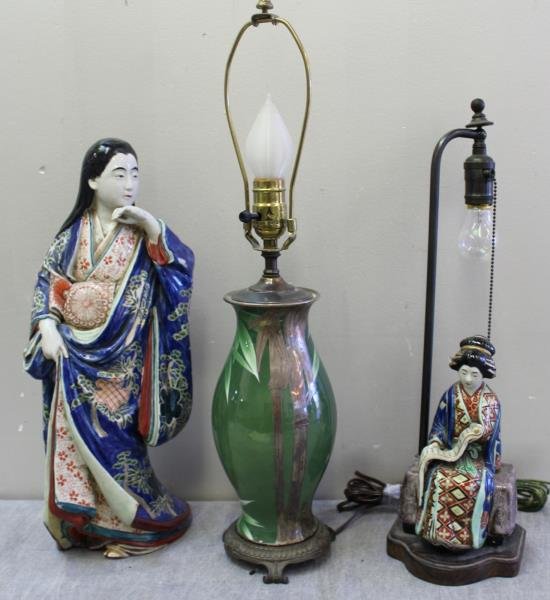 Japanese Porcelain Lamp Lot To Inc (1 of 8)
