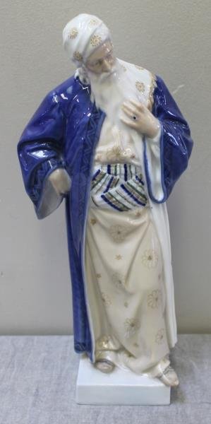 Royal Copenhagen Porcelain Figure of Nathan the: Wise. From a Yonkers, NY estate. Dimensions: 14" h. Condition: good.
