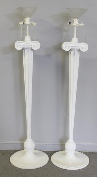 Pair of White Hollywood Regency Style (1 of 5)