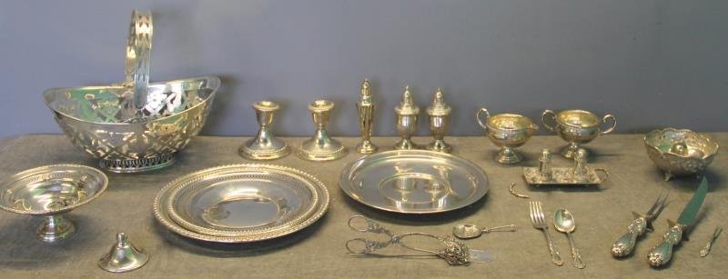STERLING. Large Grouping of Miscellaneous Silver. (1 of 8)