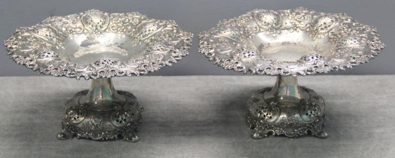 STERLING. Pair of Tiffany & Co. Tazzas or Center (1 of 8)