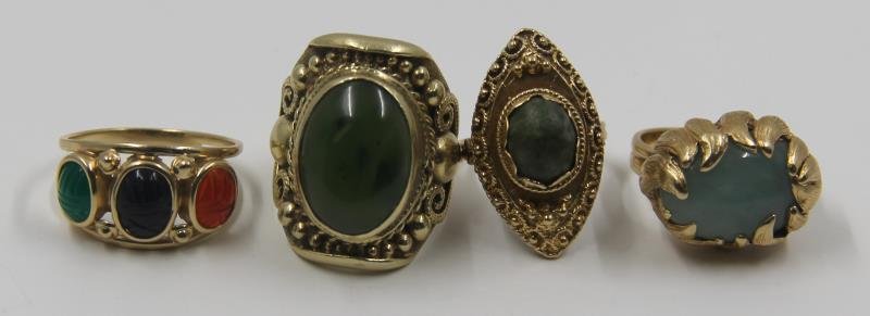 JEWELRY. 14kt Gold Ring Grouping. (1 of 6)