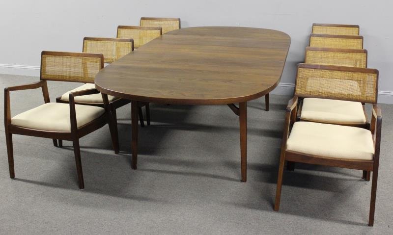 Midcentury Jens Risom Dining Set with 8 Chairs. (1 of 9)