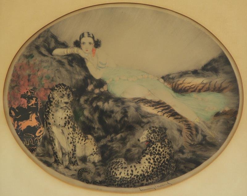 ICART, Louis. Color Etching "Thaïs". (1 of 7)