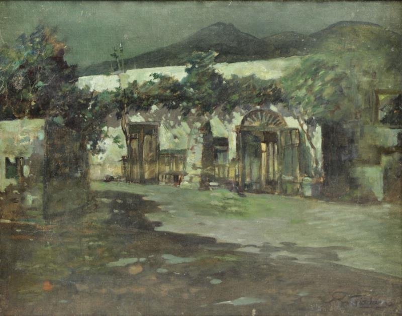 GIORDANO, R. Oil on Canvas. Courtyard. (1 of 5)