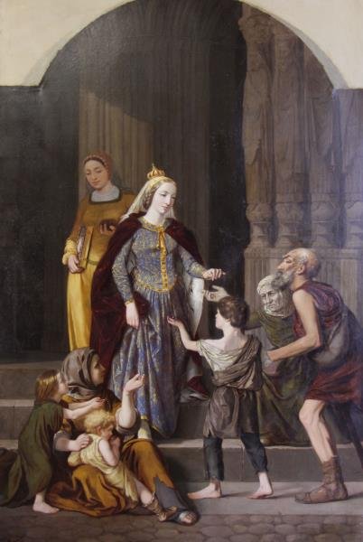 GESLIN, M. 19th C. Oil on Canvas. Large Mural. (1 of 10)