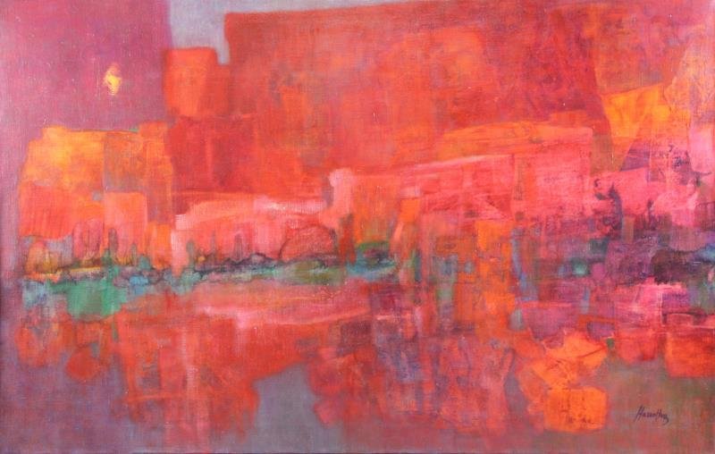 HASENFLUG, Florence. Oil on Canvas "Arizona (1 of 6)