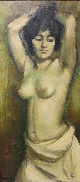 DE RUTH, Jan. Oil on Canvas. "Odalisque Ivoire". (1 of 6)