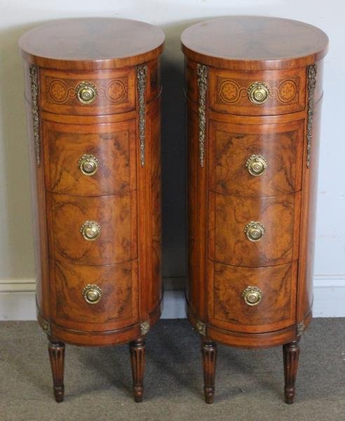 Pair of Burl Walnut, Bronze Mounted and (1 of 6)