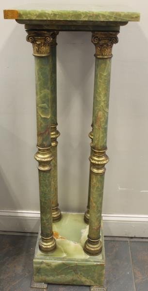 Fine Quality Bronze Mounted Alabaster Pedestal (1 of 6)