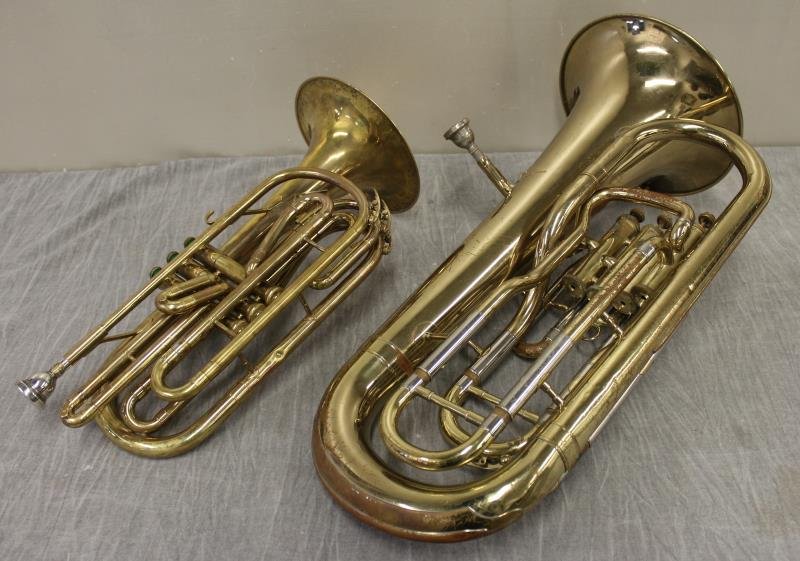 Vintage Musical Instrument Lot to Inc a Tuba & a (1 of 10)