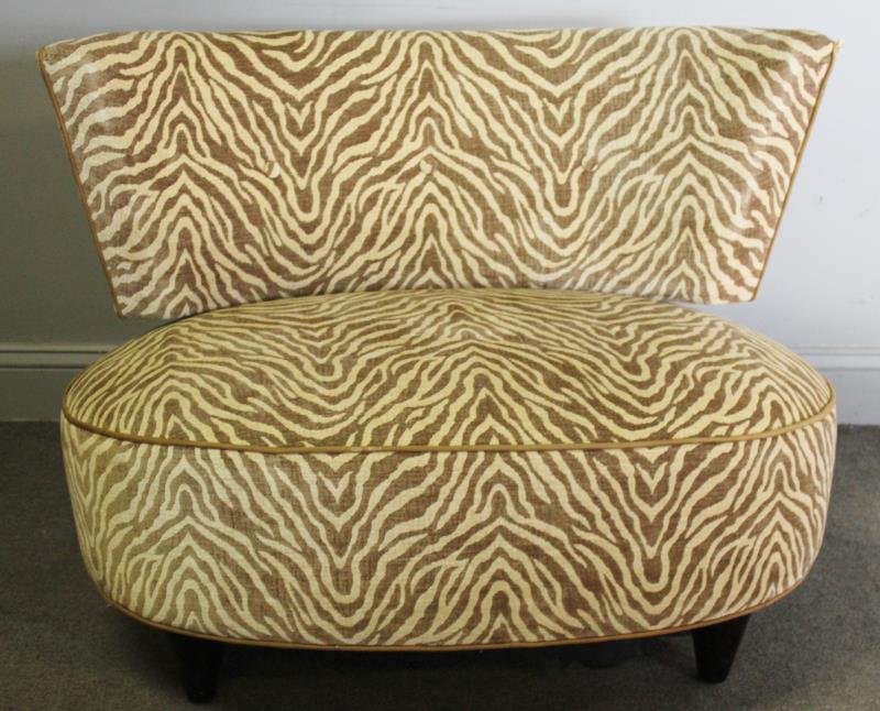 Art Deco Style Upholstered Low Settee. (1 of 4)