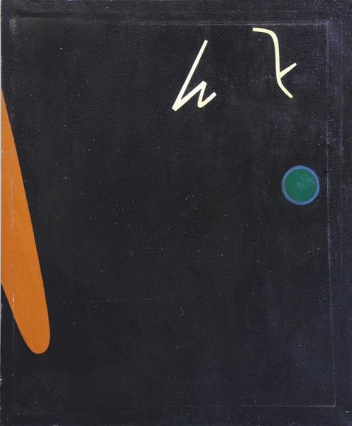 EISENBERG, Leslie. Oil on Canvas. "I Can't: Communicate". Titled verso. Audubon Artists Annual Exhibition label affixed verso, priced at $500. Leslie Eisenberg (American, 20th C). From the estate of the artist. Dimensions: 49.5" high x 42" wide